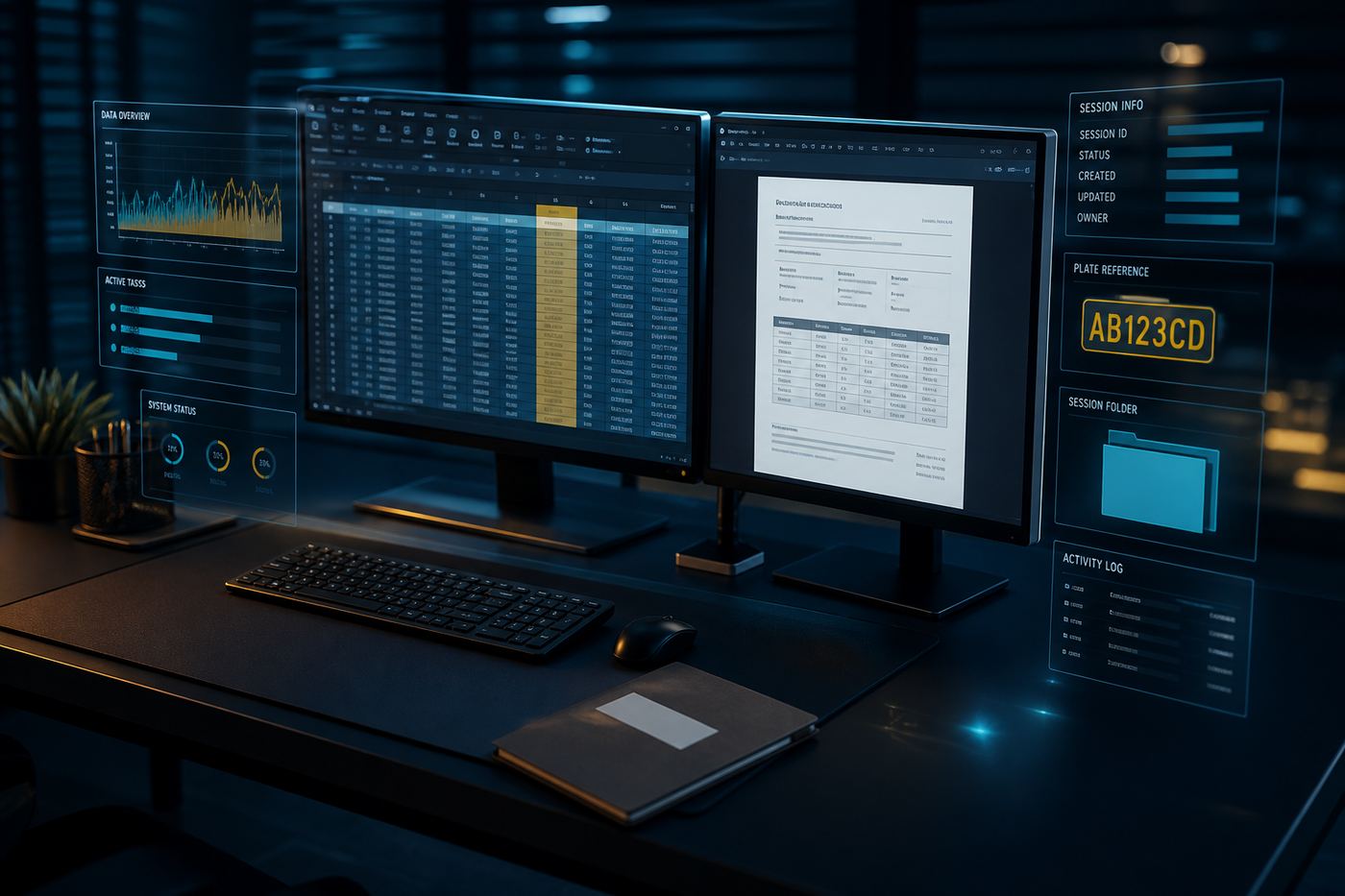 Documenti di sessione: registro, PDF e cartella sul Desktop